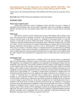 Earthquake risks and effective of earthquake load and wind load on ...