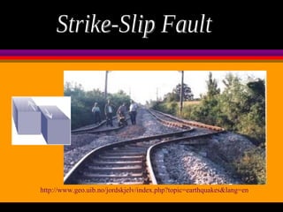 Strike-Slip Fault http://www.geo.uib.no/jordskjelv/index.php?topic=earthquakes&lang=en   