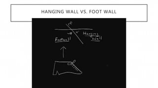 HANGING WALL VS. FOOT WALL
 