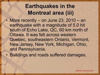 Earthquake ottawa
