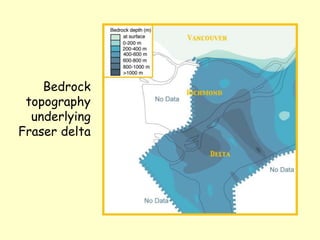 Bedrock
topography
underlying
Fraser delta
 
