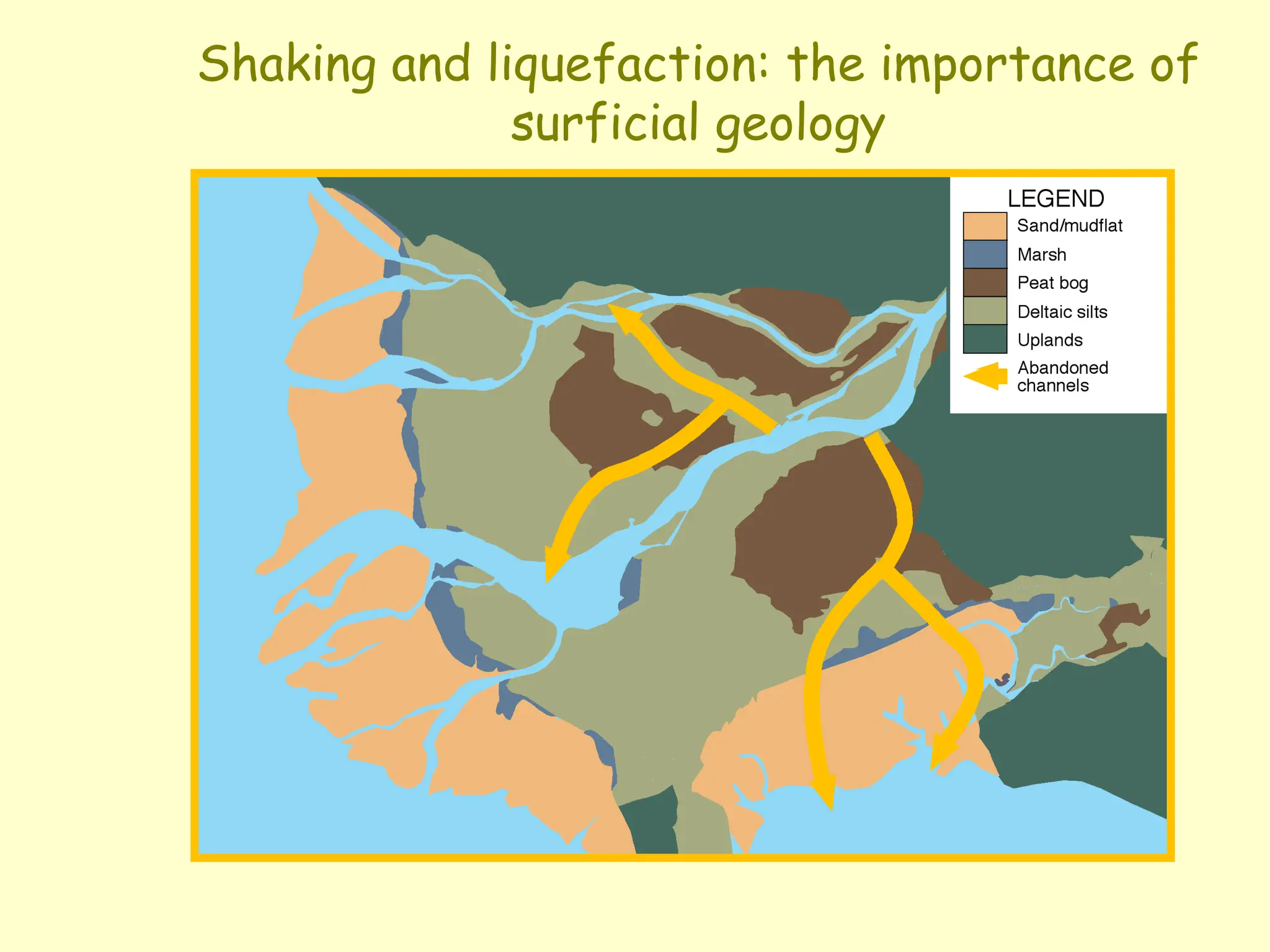 Shaking and liquefaction: the importance of
surficial geology
 
