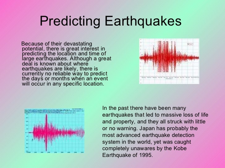 Usgs can you predict earthquakes
