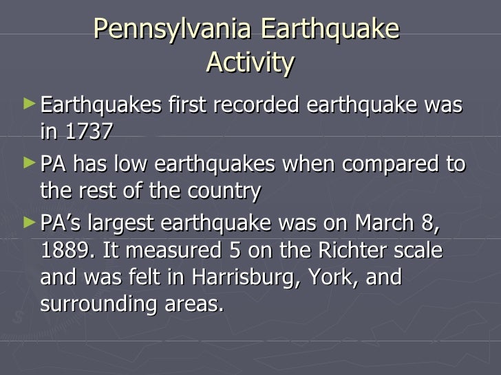 Earthquake today harrisburg pa
