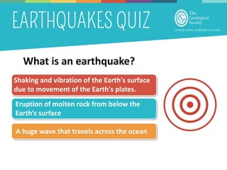 Science Ged Examples earthquakes ks2 presentation.pptx What is earthquake? | PPTX