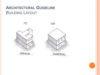 ARCHITECTURAL GUIDELINE
BUILDING LAYOUT
 