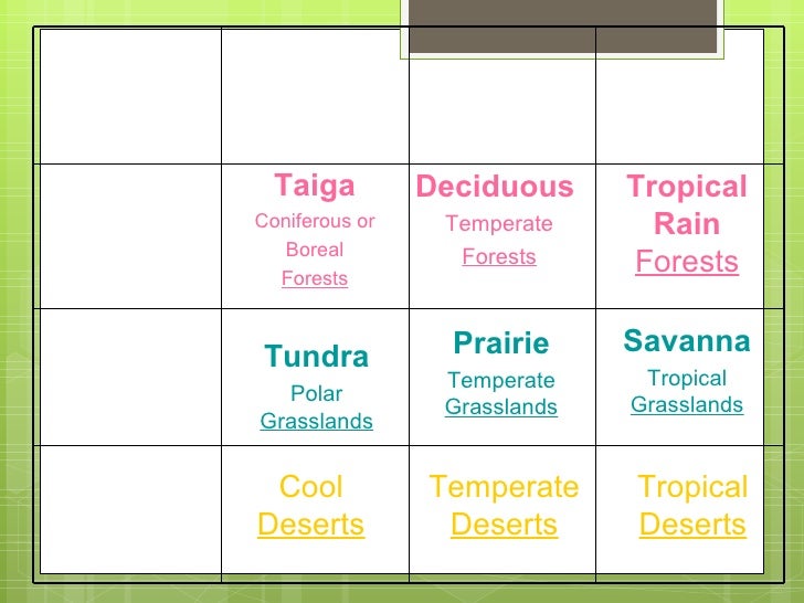 Earth's Biomes diagrams of tropical rainforest precipitation 