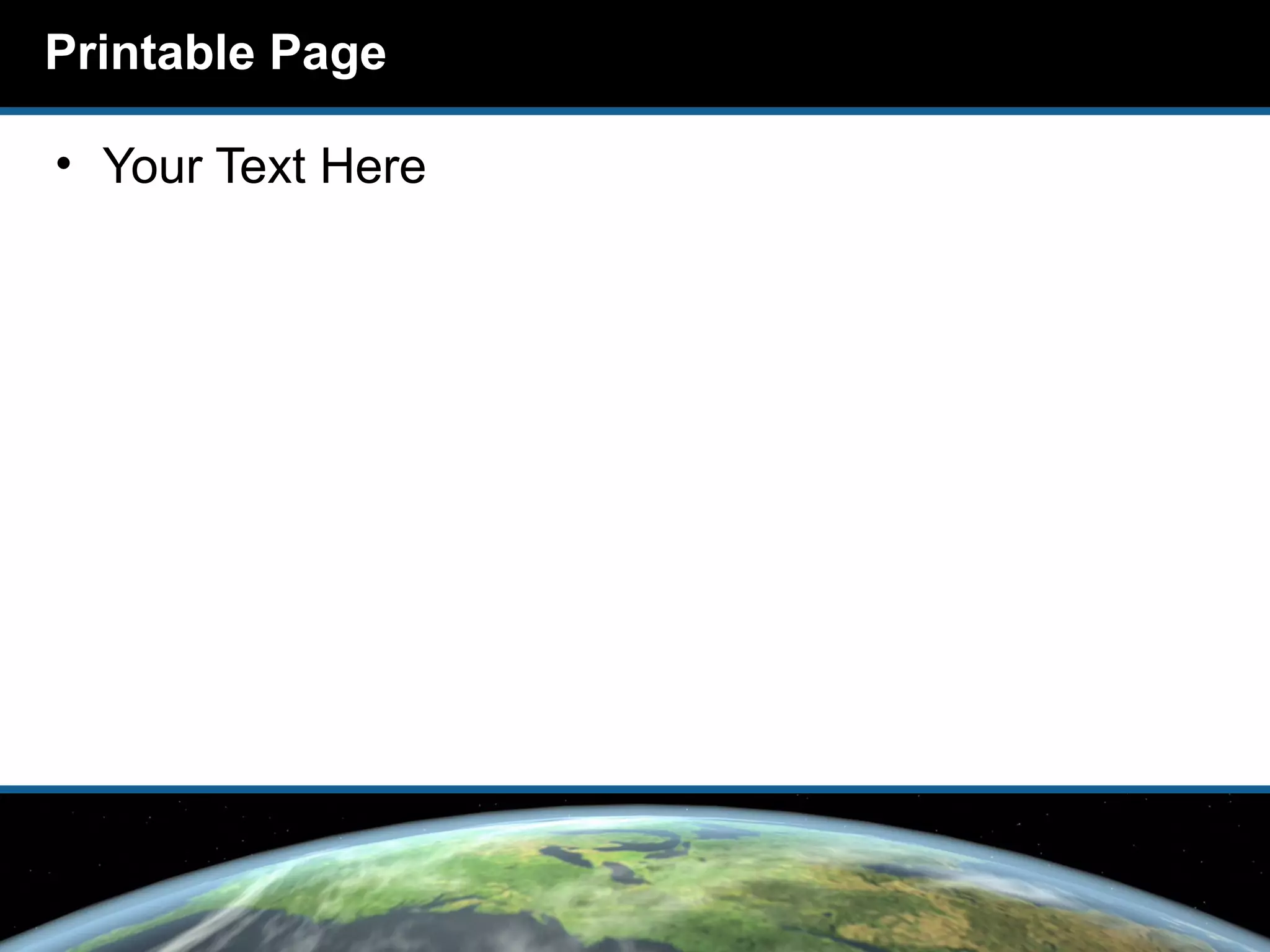 Printable Page Your Text Here 