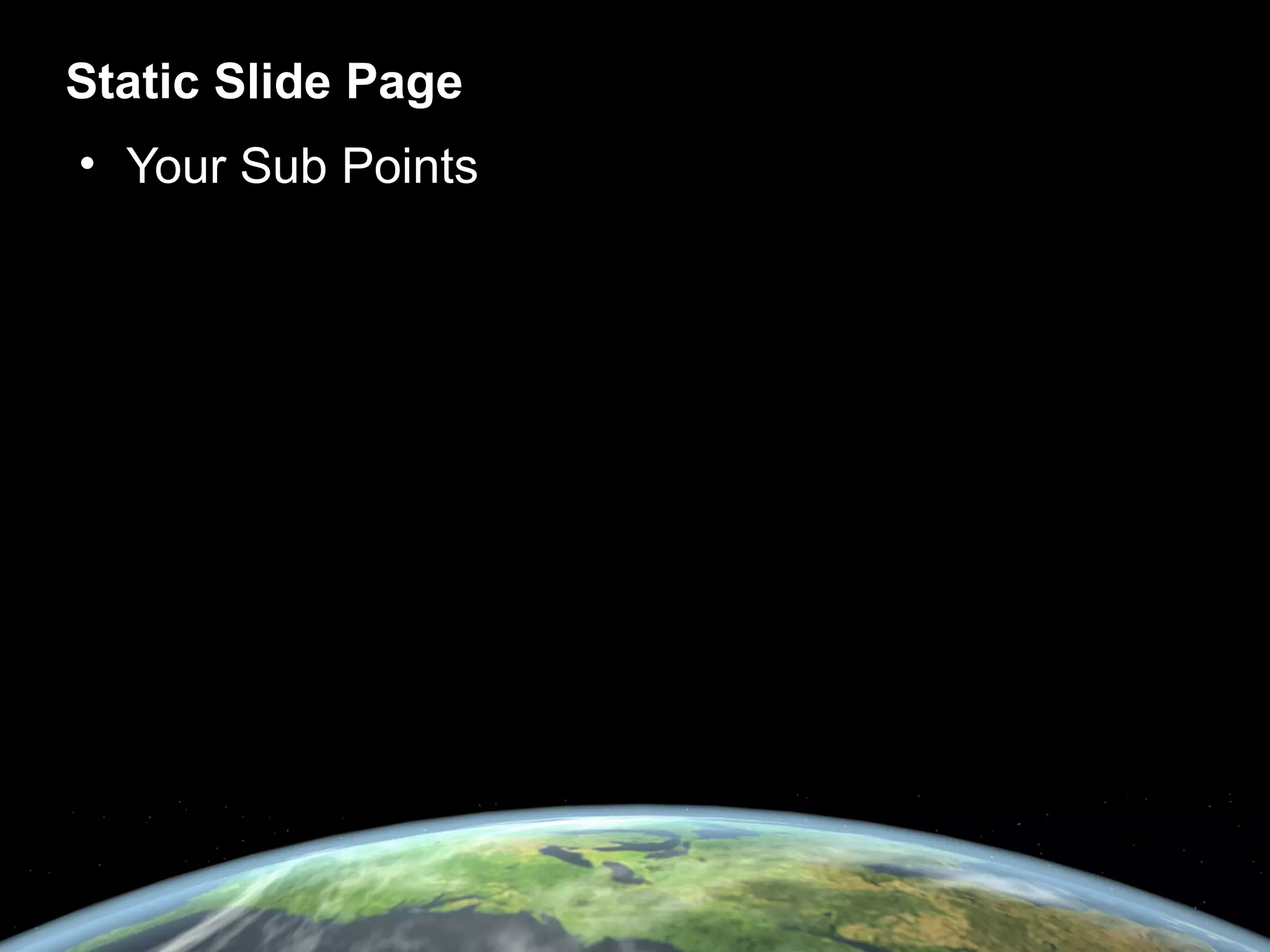 Static Slide Page Your Sub Points 