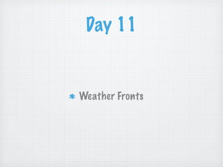Day 11


Weather Fronts
 