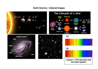 Earth Science - Colored Images
350
Lesson 1: The Universe and
the Solar System
 