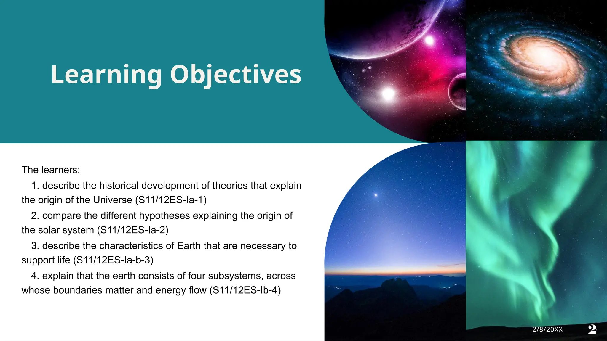 Earth Science - The formation of the universe and the solar system ...