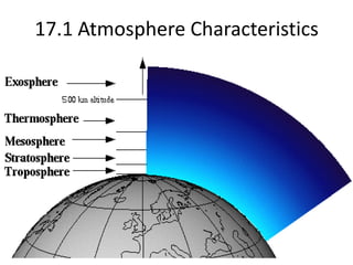 17.1 Atmosphere Characteristics  