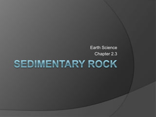 Sedimentary rock Earth Science Chapter 2.3 
