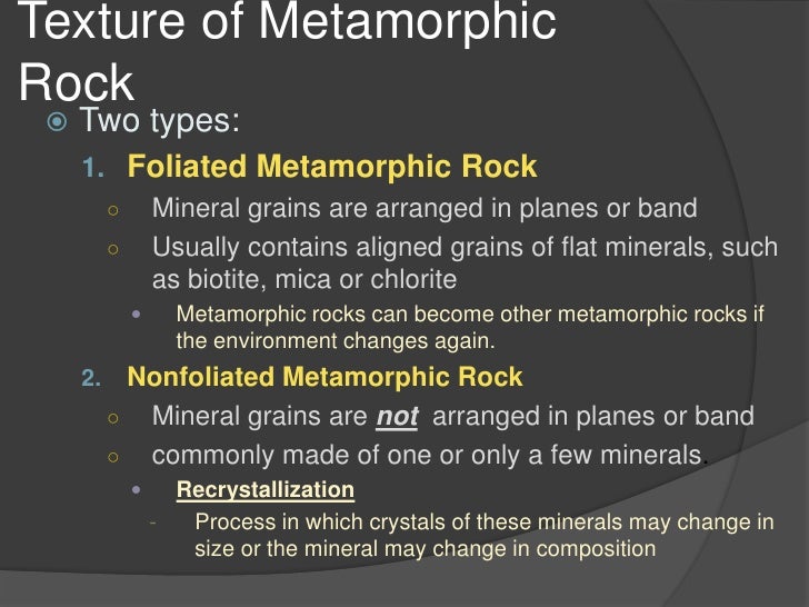 Earth Science 2.4 : Metamorphic Rock
