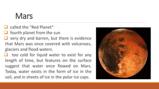 Introduction Of Mars Earth science pptx | PPTX