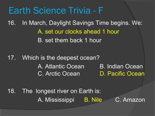 Earth sciencetrivia | PPT