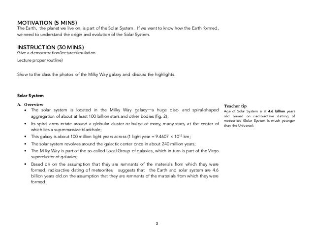 solar system science lecture notes