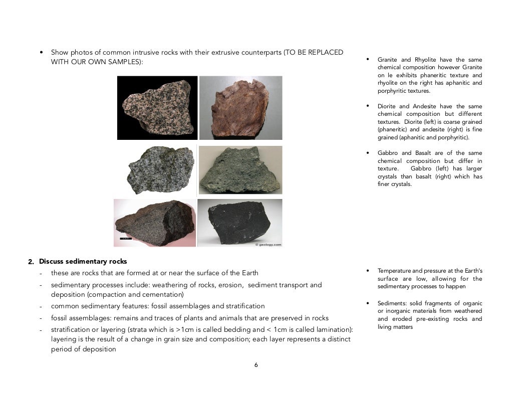 EARTH SCIENCE TEACHING GUIDE