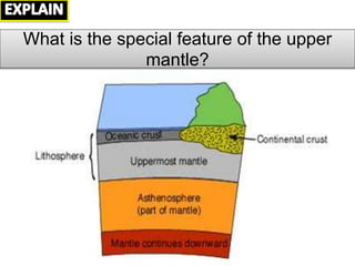 What is the special feature of the upper
mantle?
 