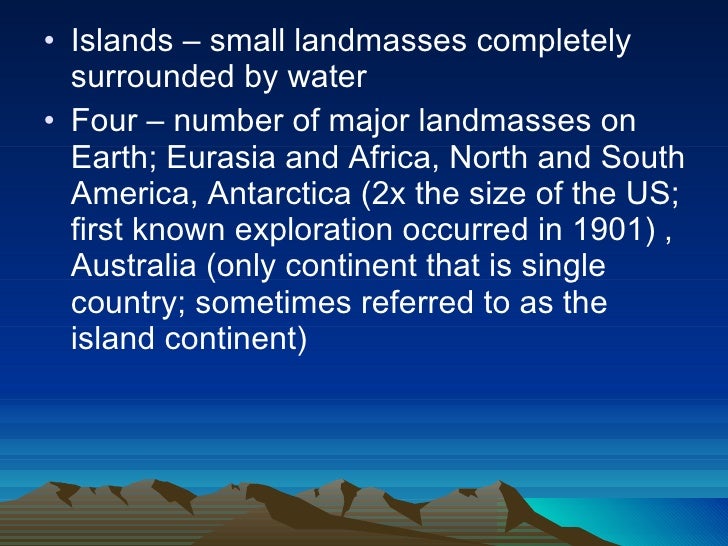 Earth’s landmasses nn