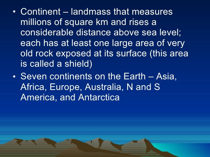 Earth’s landmasses