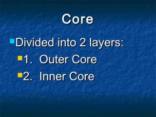Two Layer Divided Earth’s layers | PPT