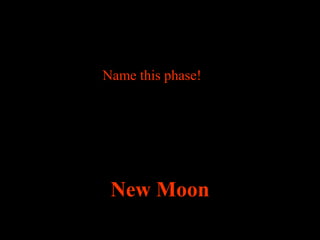 Name this phase!
New Moon
 