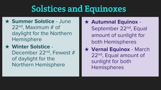 October Solstice Earth's Motions | PPTX