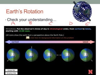 Earth’s Rotation
• Check your understanding…
10
 