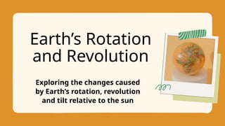 Earth's Rotation and Revolution Education Presentation in Yellow Green ...