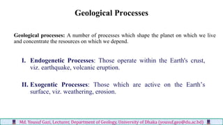 Earth surface processes md. yousuf gazi | PDF