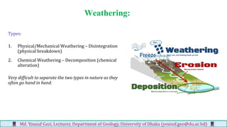 Earth surface processes md. yousuf gazi | PDF