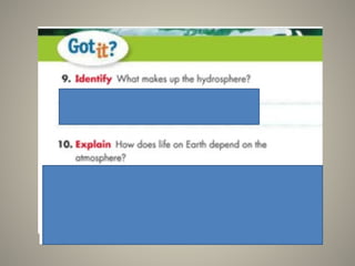 It also holds heat from the sun, keeping the Earth warm.
 