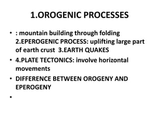 Orogeny Process GEOMORPHOLOGY BY MUHAMMAD WASEEM NOONARI | PPTX