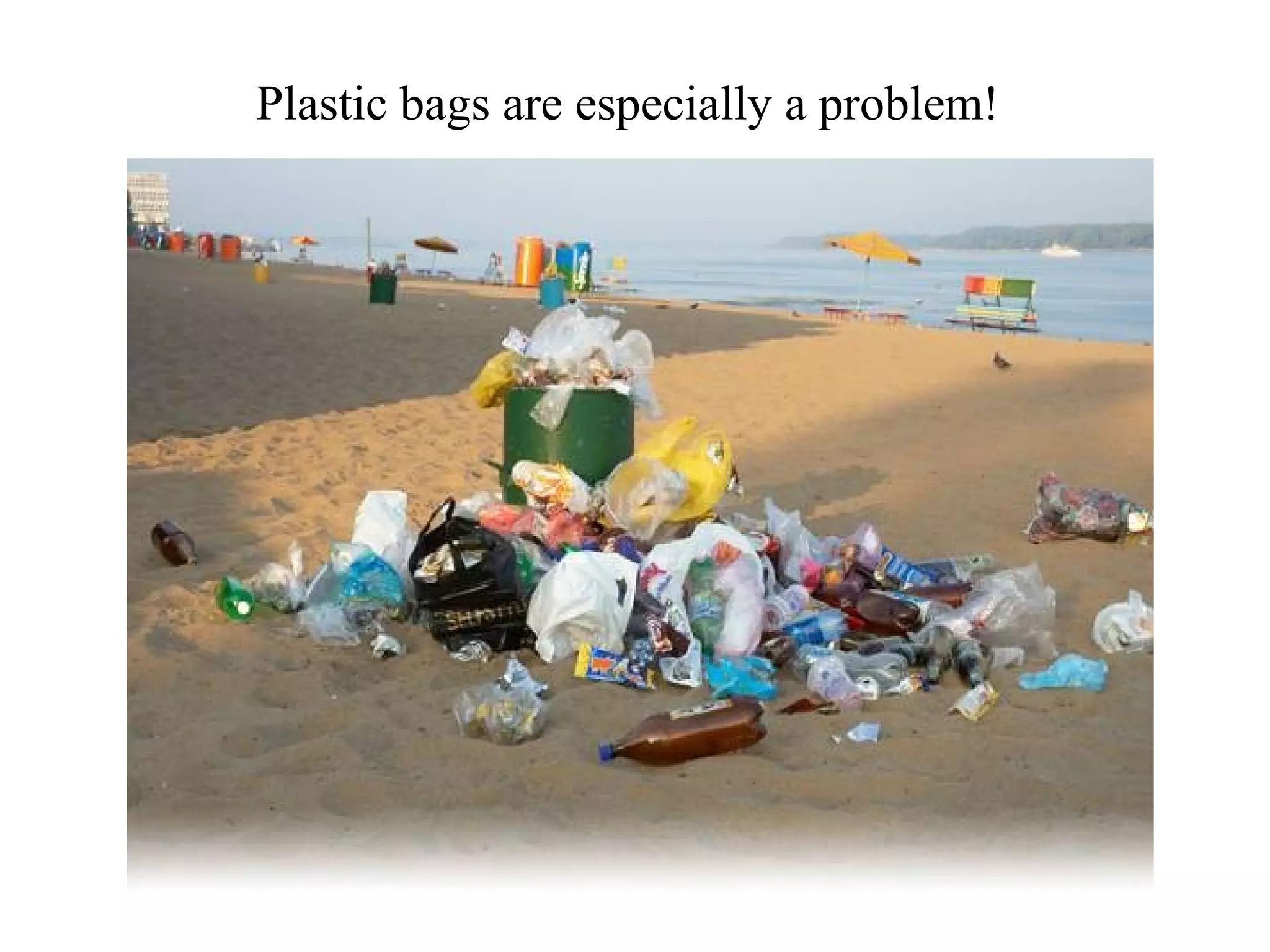 Plastic bags are especially a problem!
 