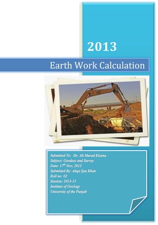 2013
Earth Work Calculation

 