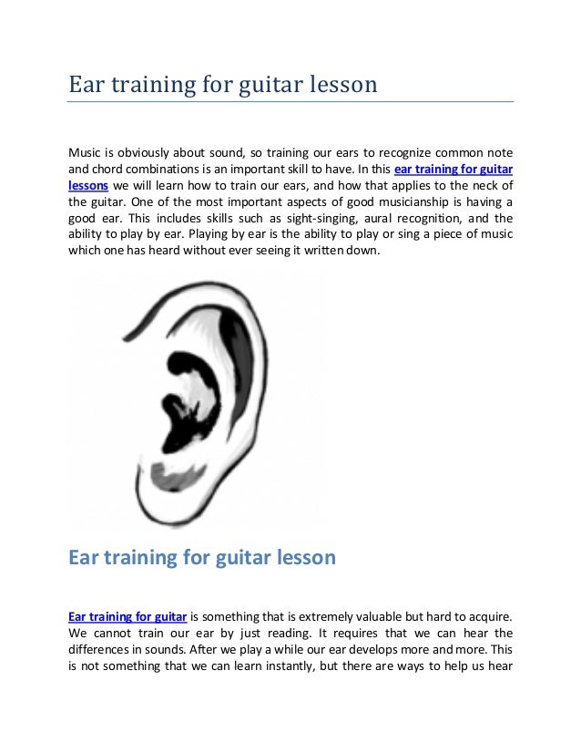 Ear training for guitar lesson