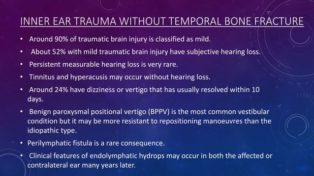 Ear trauma | PPTX | Death, Injury, or Military Conflict | Sensitive Topics