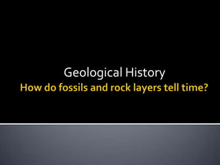 How do fossils and rock layers tell time? Geological History 