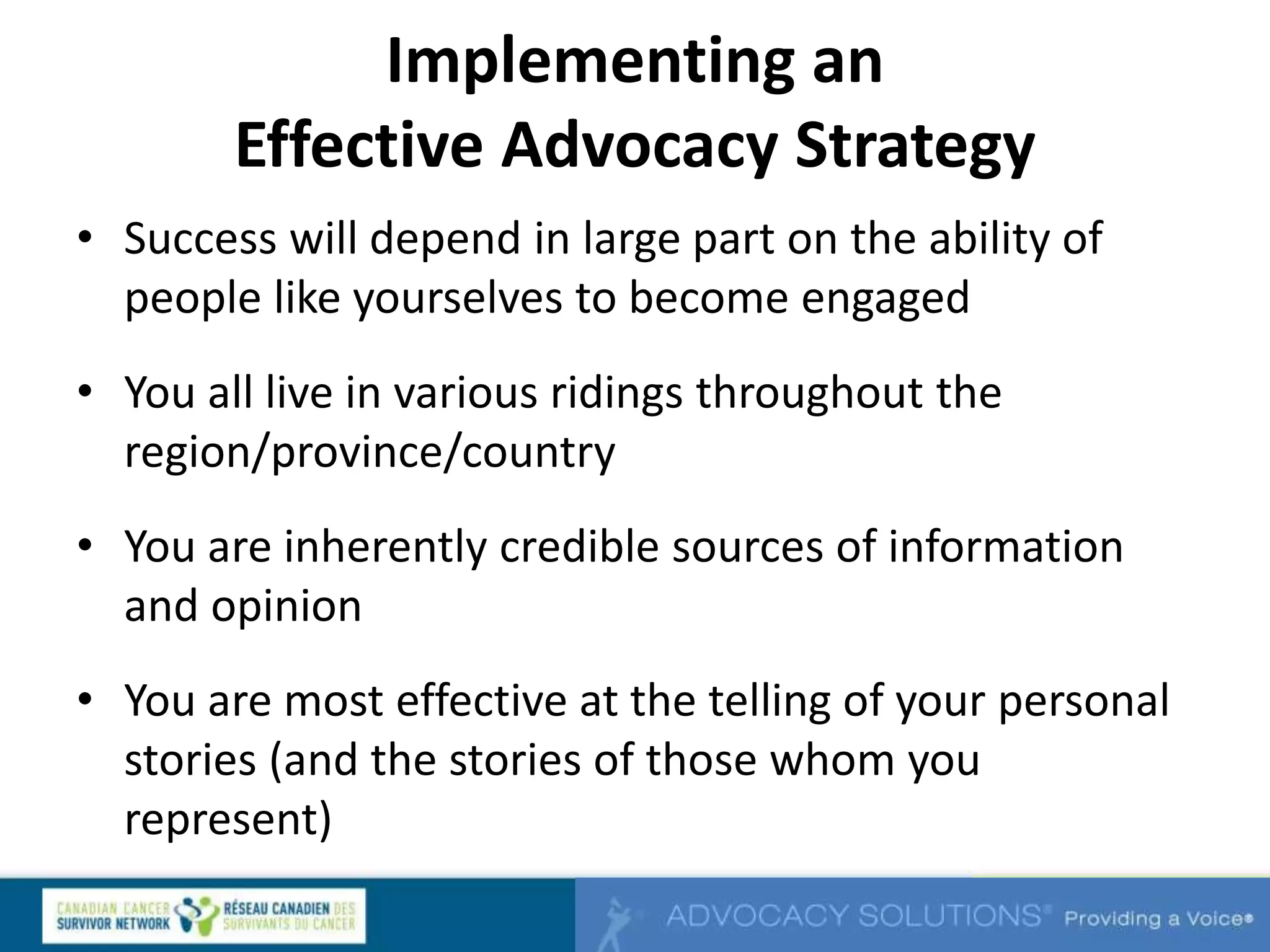 Effective Advocacy Strategies Pptx