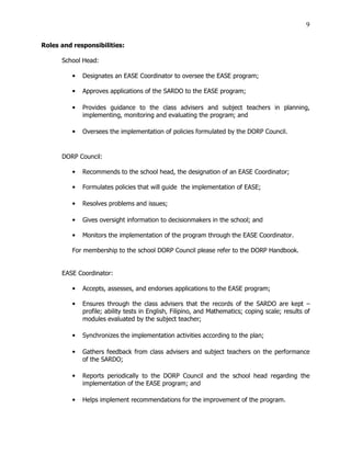 Application Implementation Designation Roles Ease handbook | PDF