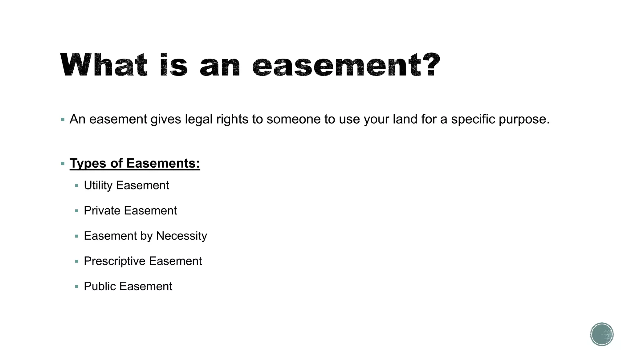 Easement rights PPT