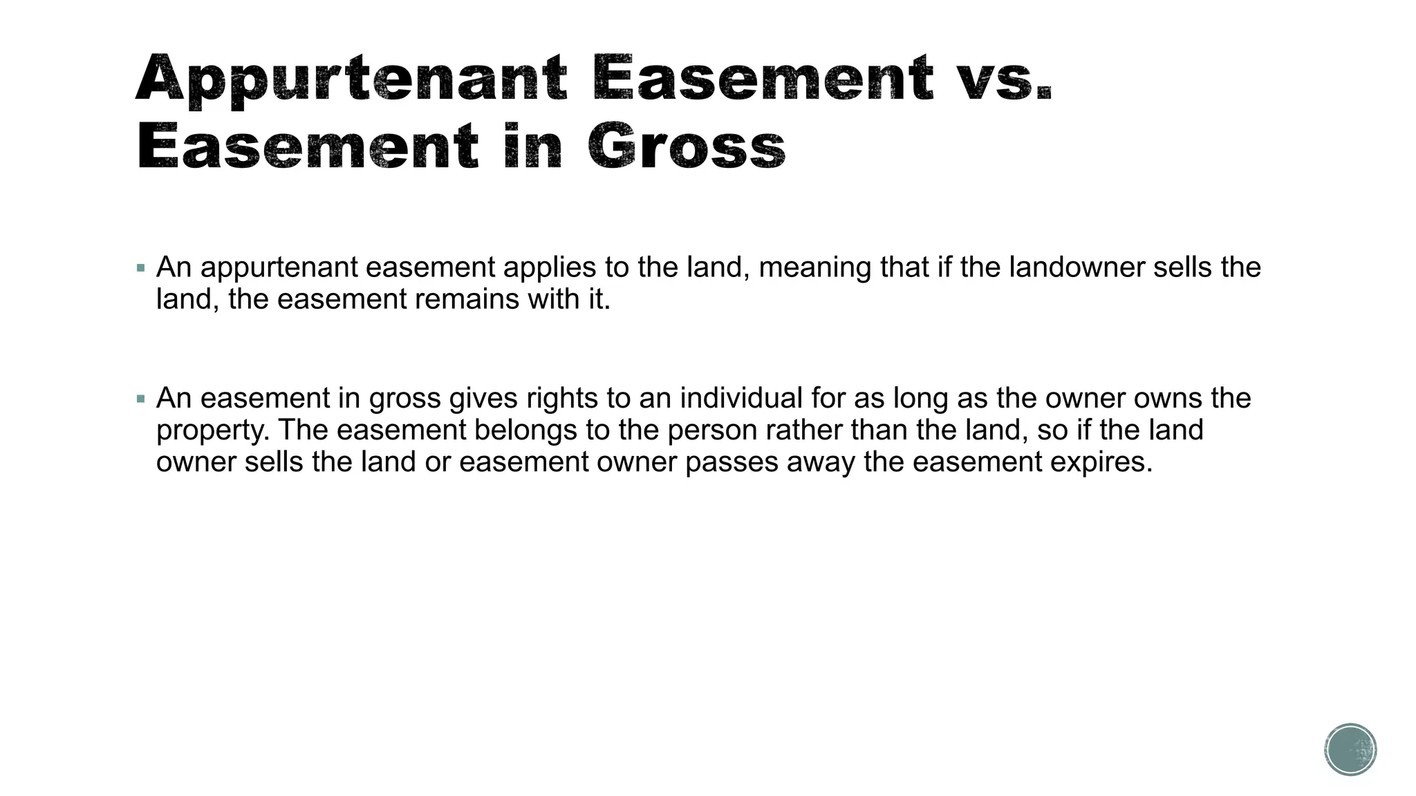Easement rights PPT