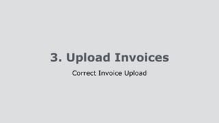 3. Upload Invoices
Correct Invoice Upload
 