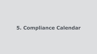 5. Compliance Calendar
 