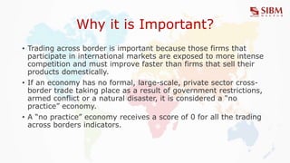 Trade Across Borders- Ease of doing business | PPTX