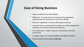 Ease of doing business in India | PPTX