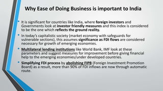 Ease of doing business in India | PPTX