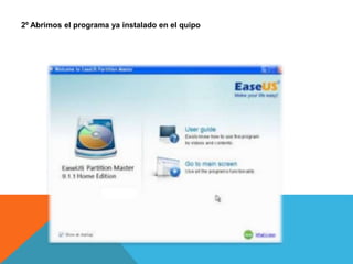 2º Abrimos el programa ya instalado en el quipo 
 